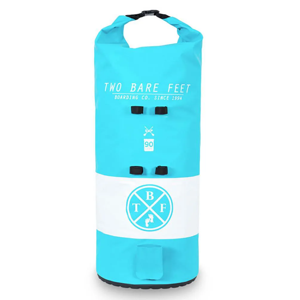 Two Bare Feet 90L Waterproof Dry Bag / SUP Carry Bag - Aqua