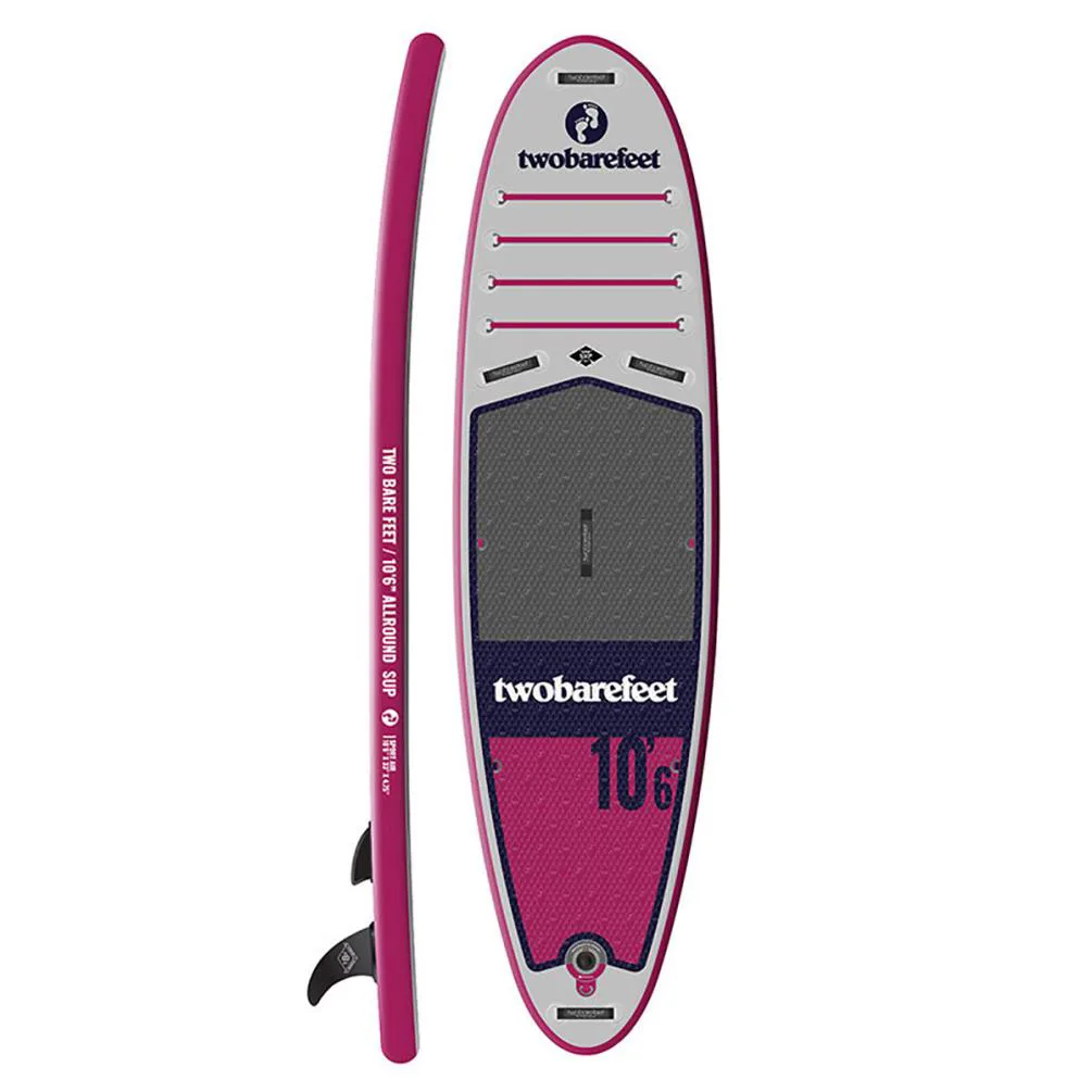 Two Bare Feet Sport Air All-Around iSUP 10' 6" - Raspberry