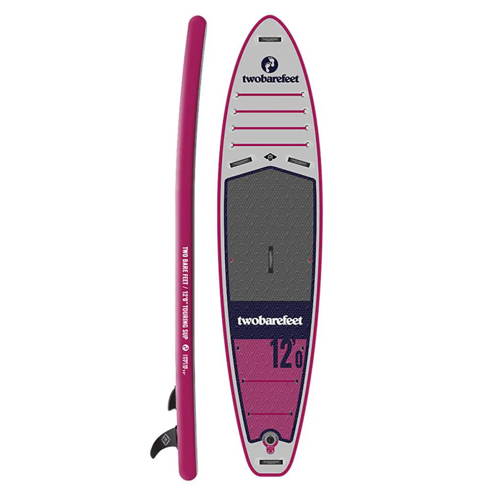 Two Bare Feet Sport Air Touring iSUP 12' 0" - Raspberry