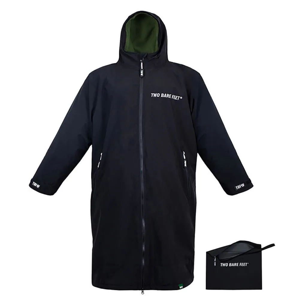 Two Bare Feet Weatherproof Packable Changing Robe & Travel Bag - Black / Forest Green