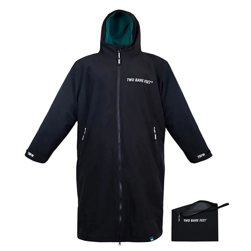 Two Bare Feet Weatherproof Packable Changing Robe & Travel Bag - Black / Sea Green