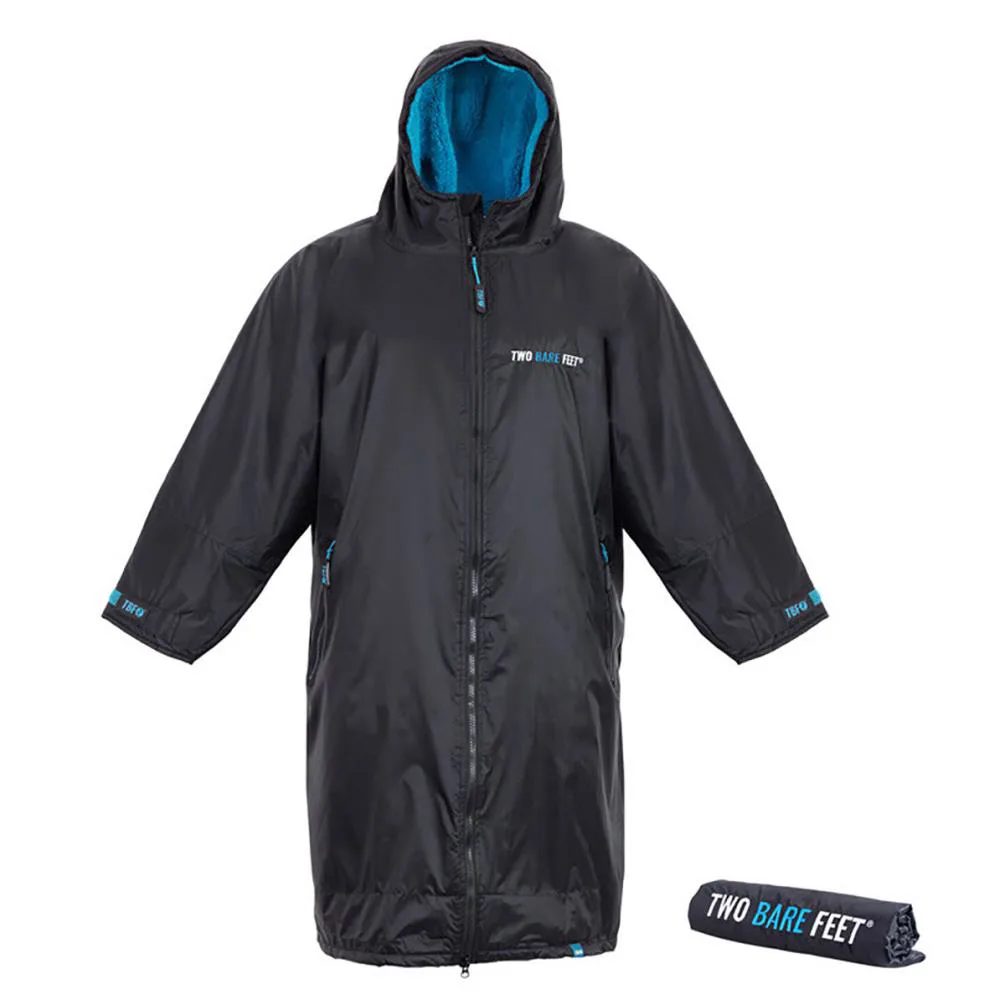 Two Bare Feet Weatherproof Changing Robe &amp; Changing Mat - Black / Blue
