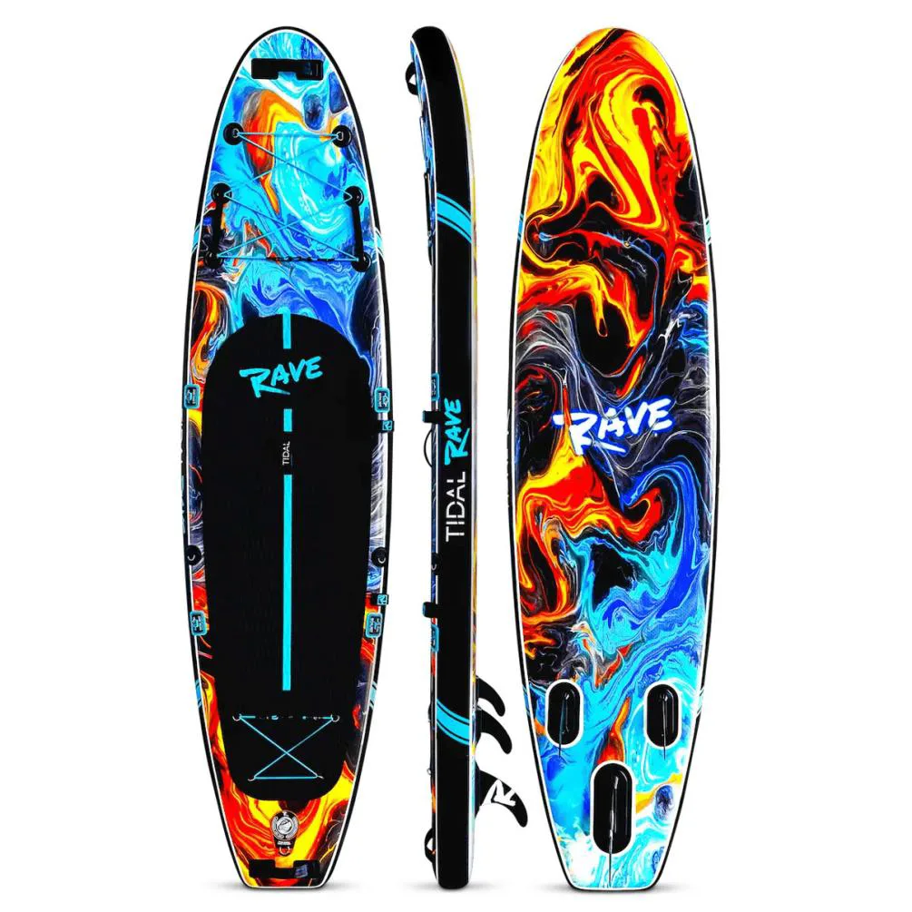 Tidal Rave ACRYLIC Inflatable Paddle Board 10’ 6" - Fire &amp; Ice