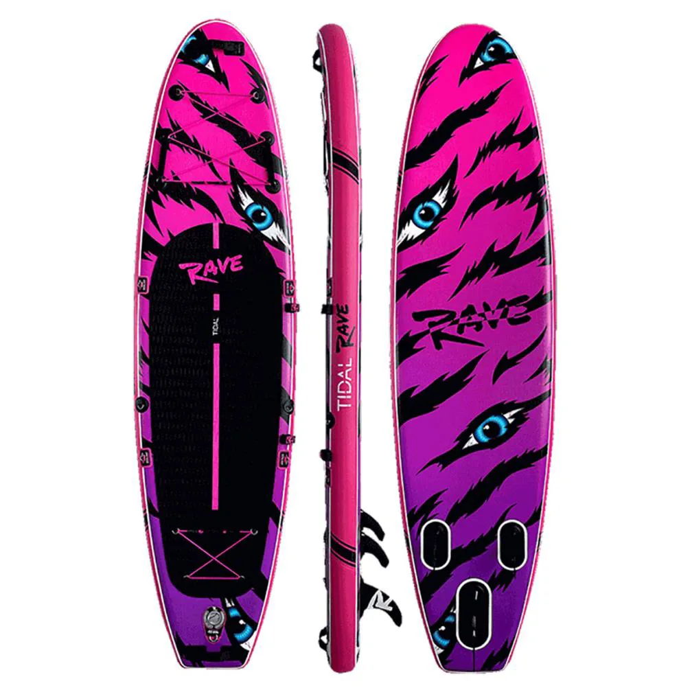 Tidal Rave NEON Inflatable Paddle Board 10’ 6" - Tiger