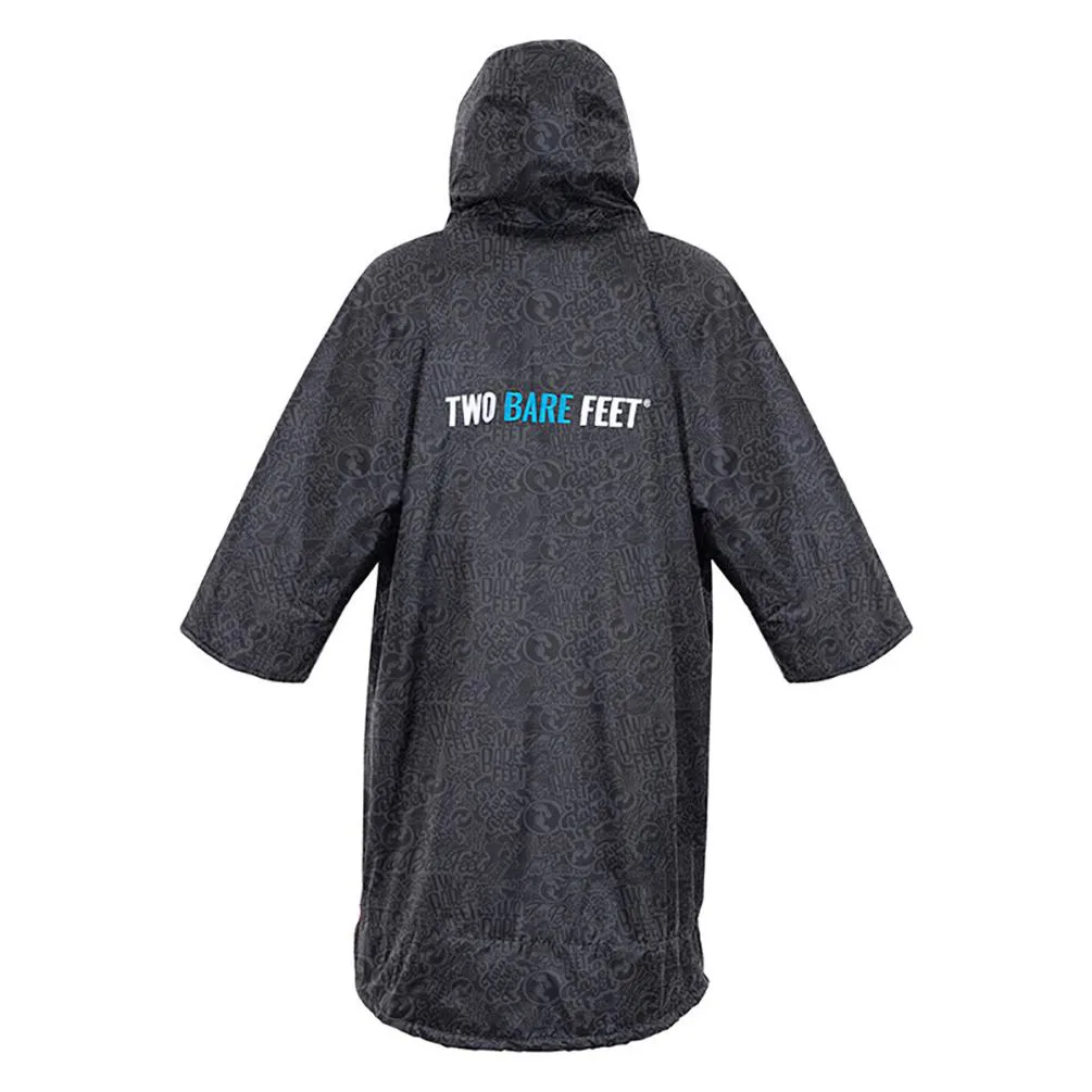 Two Bare Feet Weatherproof Classic Print 3 / 4 Sleeve Changing Robe - Black / Blue Extra Image 1
