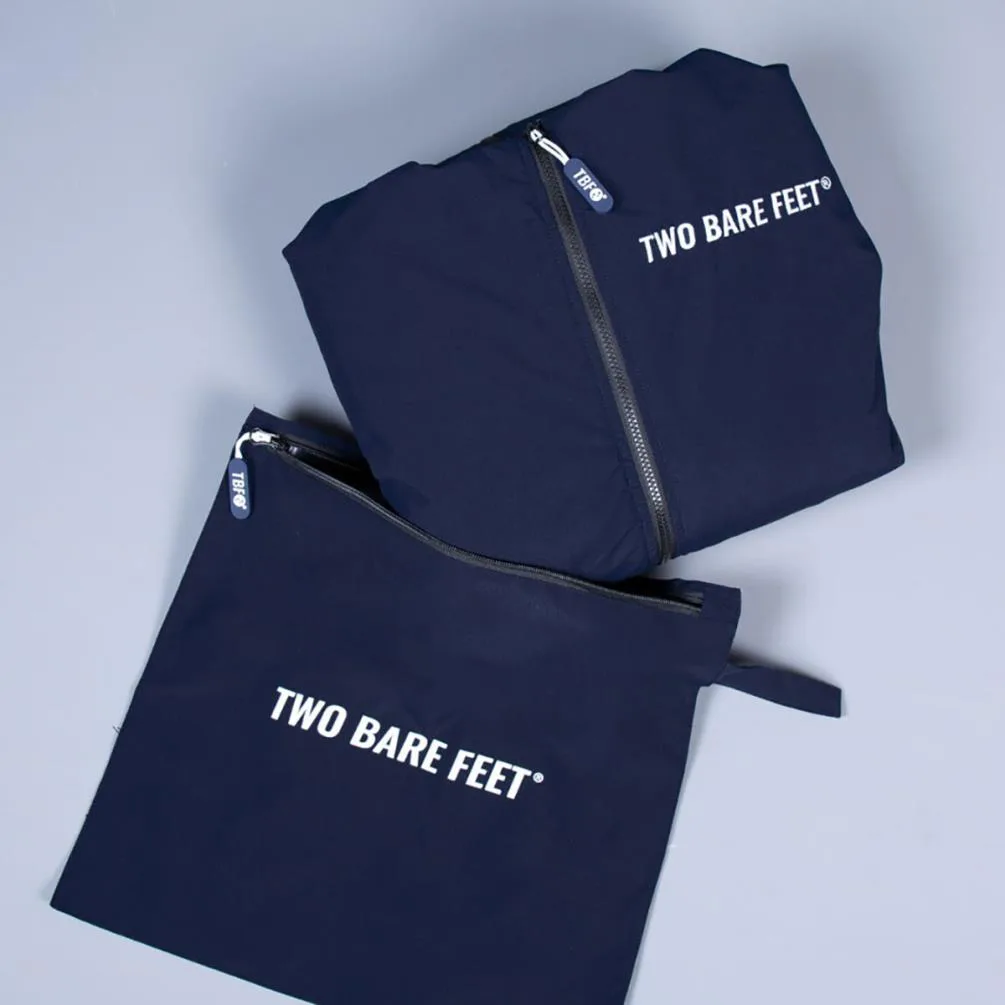 Two Bare Feet Kids Weatherproof Packable Changing Robe & Travel Bag - Marine Blue / Black Extra Image 4