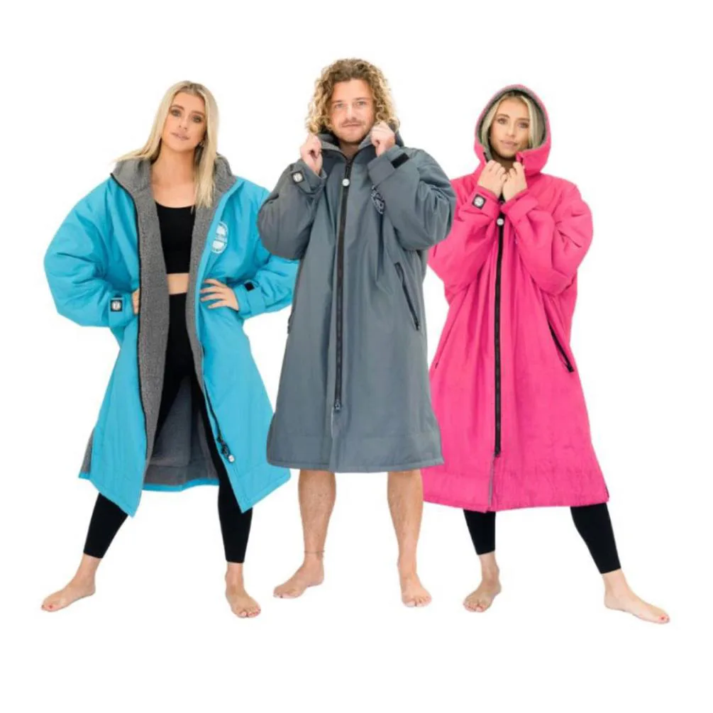 FatStick Weatherproof Fleeced Dry Changing Robe - Pink Extra Image 2