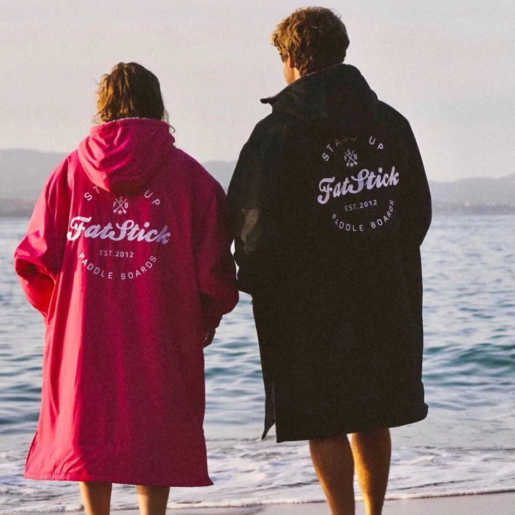 FatStick Weatherproof Fleeced Dry Changing Robe - Pink Extra Image 3