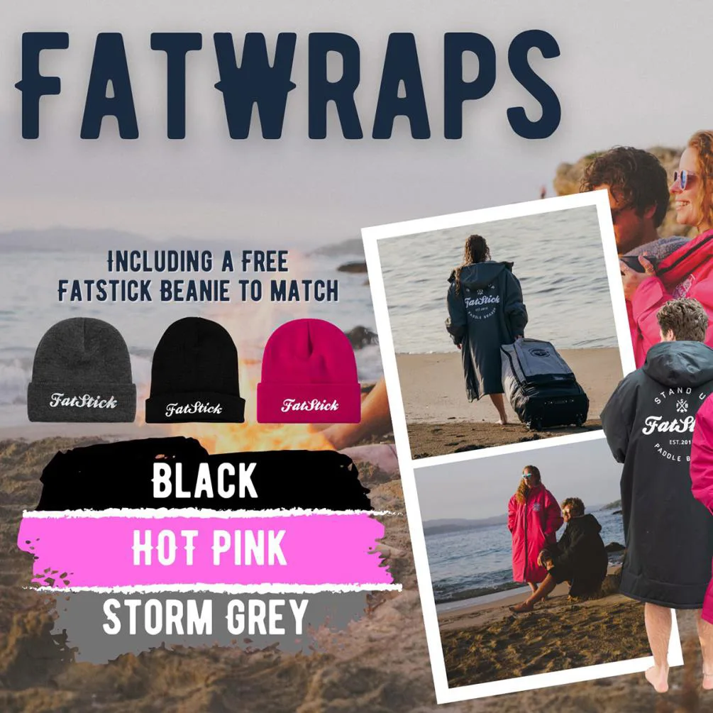 FatStick Weatherproof Fleeced Dry Changing Robe - Pink Extra Image 8