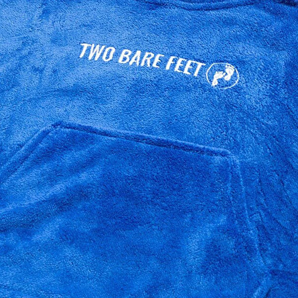 Two Bare Feet Kids Towelling Changing Robe - Blue Extra Image 2
