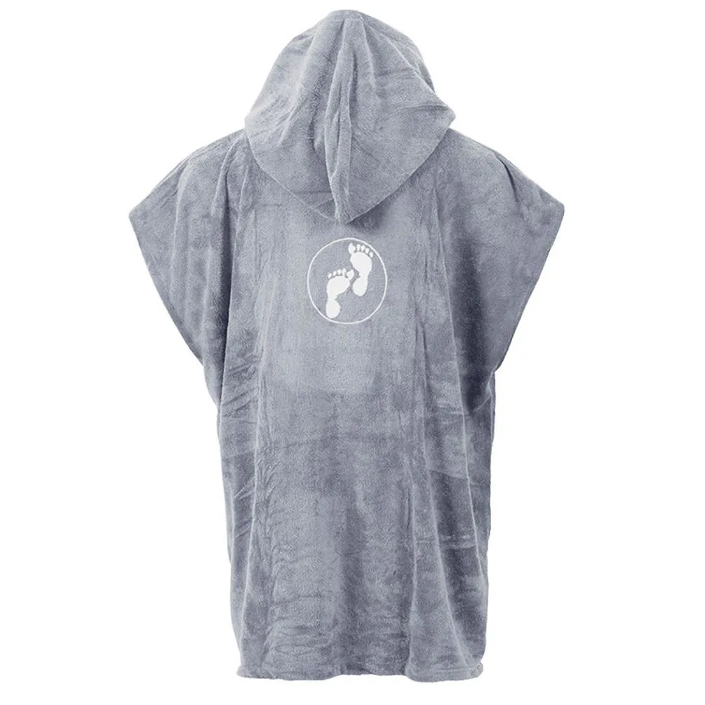Two Bare Feet Kids Towelling Changing Robe - Grey Extra Image 1