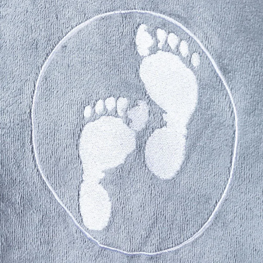 Two Bare Feet Kids Towelling Changing Robe - Grey Extra Image 3