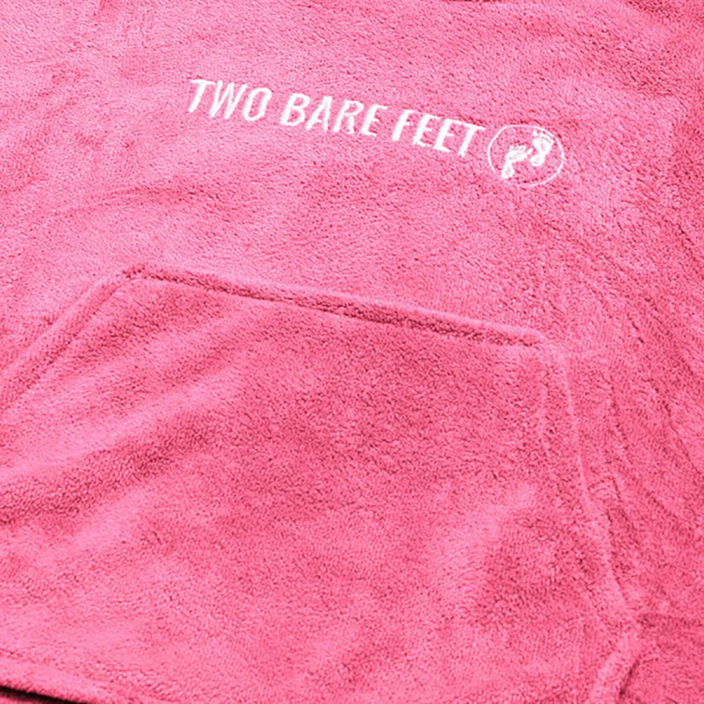 Two Bare Feet Kids Towelling Changing Robe - Hot Pink Extra Image 2