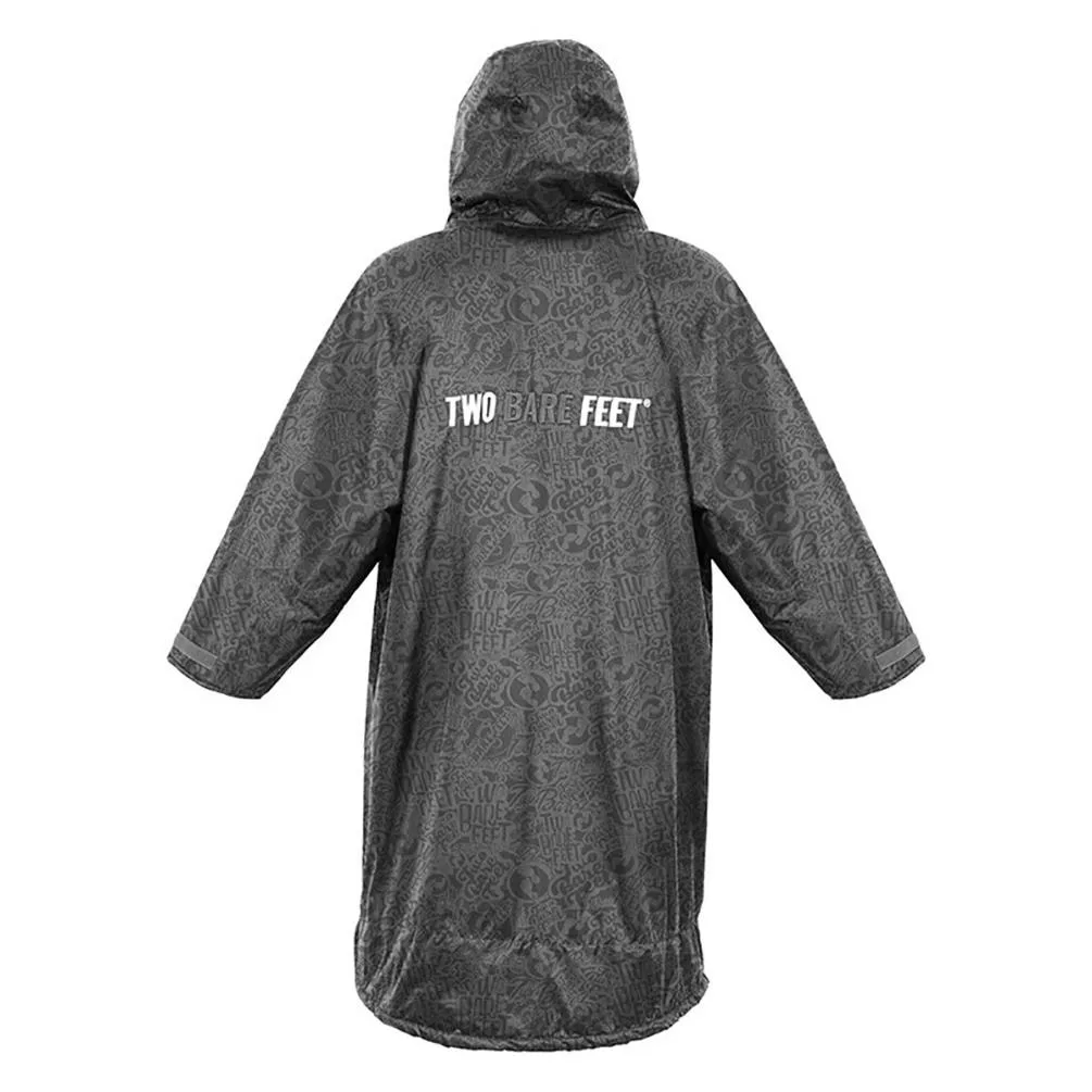Two Bare Feet Weatherproof Classic Print Changing Robe - Black / Charcoal Extra Image 1