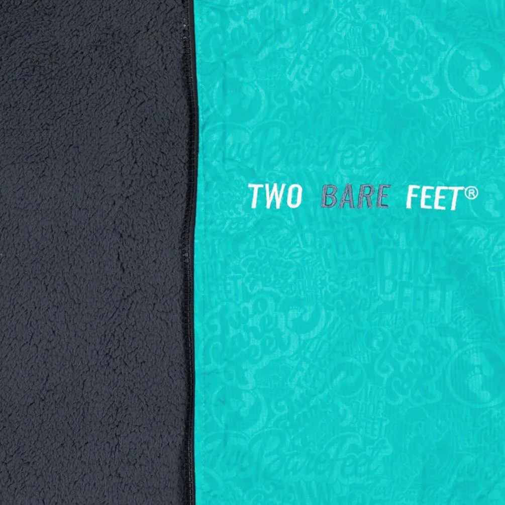 Two Bare Feet Weatherproof Classic Print Changing Robe - Teal / Charcoal Extra Image 3