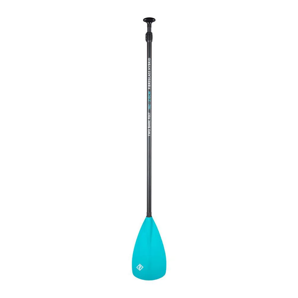 Two Bare Feet 2 Piece Fibreglass Hybrid SUP Paddle - Teal Extra Image 2