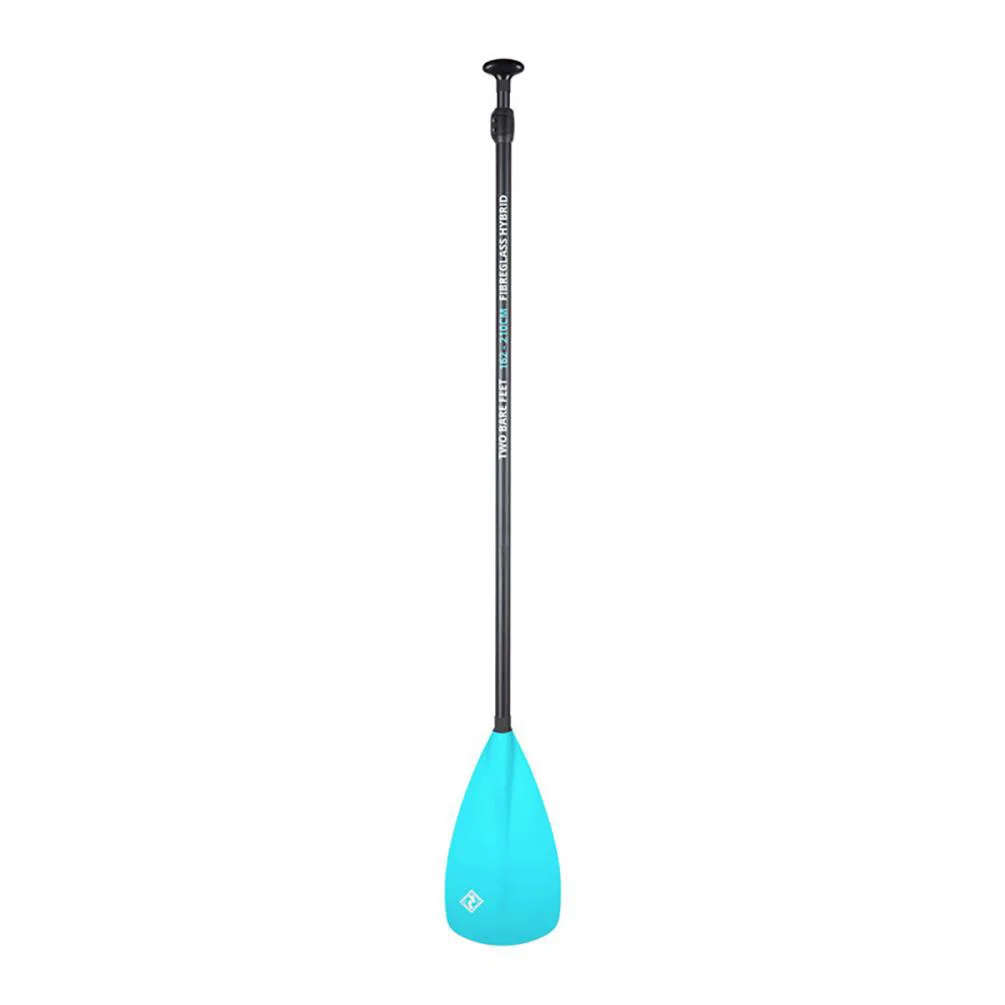 Two Bare Feet 3 Piece Fibreglass Hybrid SUP Paddle - Aqua Extra Image 2