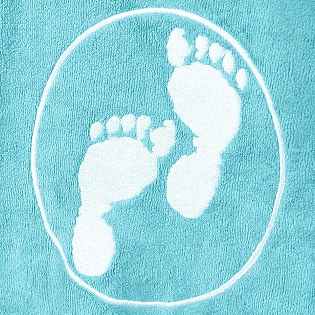 Two Bare Feet Towelling Changing Robe - Aqua Extra Image 3