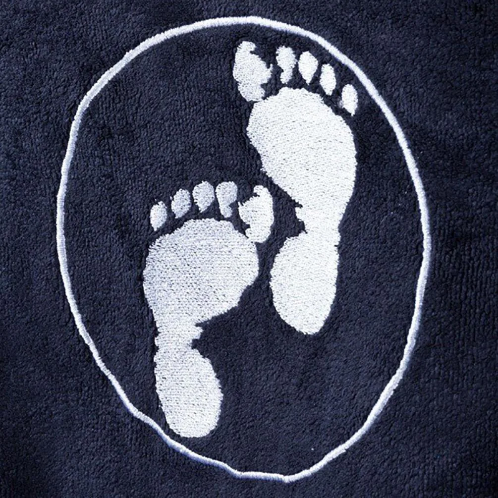 Two Bare Feet Towelling Changing Robe - Black Extra Image 3