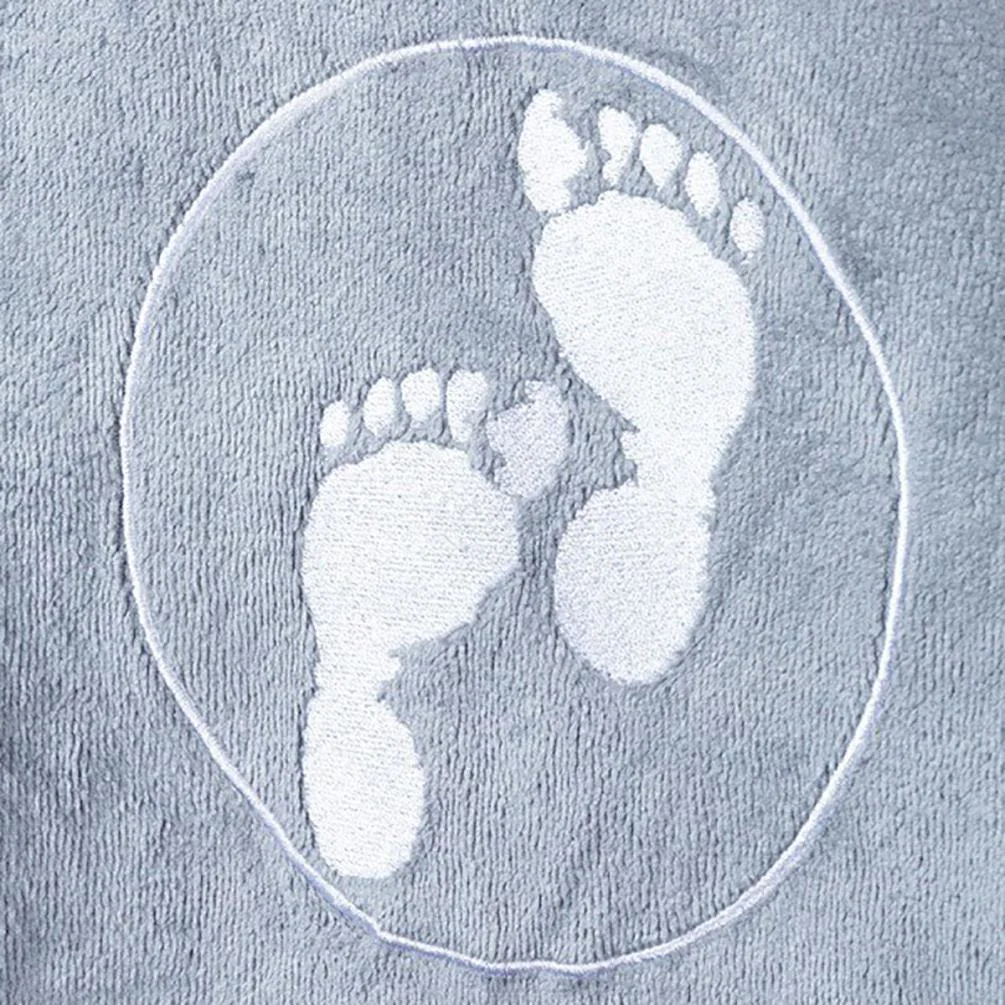 Two Bare Feet Towelling Changing Robe - Grey Extra Image 3