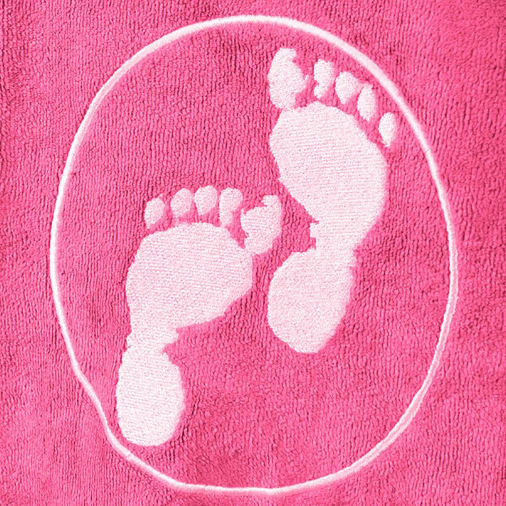 Two Bare Feet Towelling Changing Robe - Hot Pink Extra Image 3