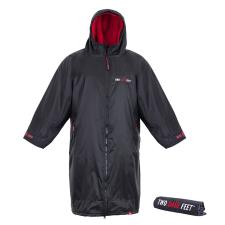 Two Bare Feet Kids Weatherproof Changing Robe &amp; Changing Mat - Black / Red