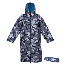 Two Bare Feet Kids Weatherproof Changing Robe &amp; Changing Mat - Grey Camo / Teal