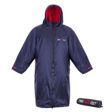 Two Bare Feet Kids Weatherproof Changing Robe &amp; Changing Mat - Navy / Red