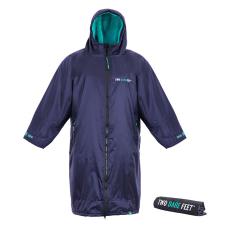 Two Bare Feet Kids Weatherproof Changing Robe &amp; Changing Mat - Navy / Teal