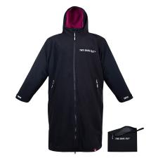 Two Bare Feet Kids Weatherproof Packable Changing Robe &amp; Travel Bag - Black / Raspberry