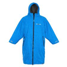 Two Bare Feet Kids Weatherproof Classic Print Changing Robe - Blue / Charcoal
