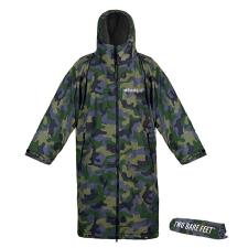 Two Bare Feet Kids Weatherproof Changing Robe &amp; Changing Mat - Green Camo / Charcoal