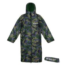 Two Bare Feet Kids Weatherproof Changing Robe &amp; Changing Mat - Green Camo / Green