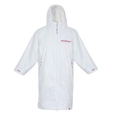 Two Bare Feet Weatherproof Changing Robe &amp; Changing Mat - White / Raspberry