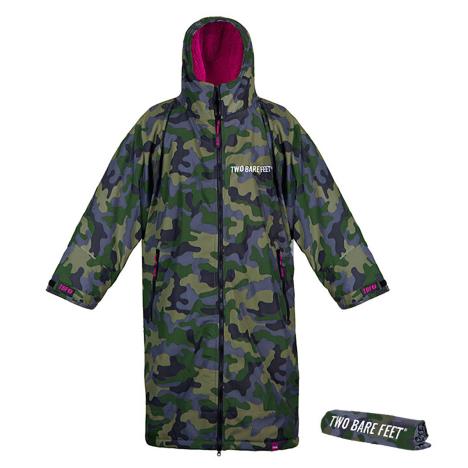 Two Bare Feet Kids Weatherproof Changing Robe & Changing Mat - Green Camo / Raspberry  £79.99